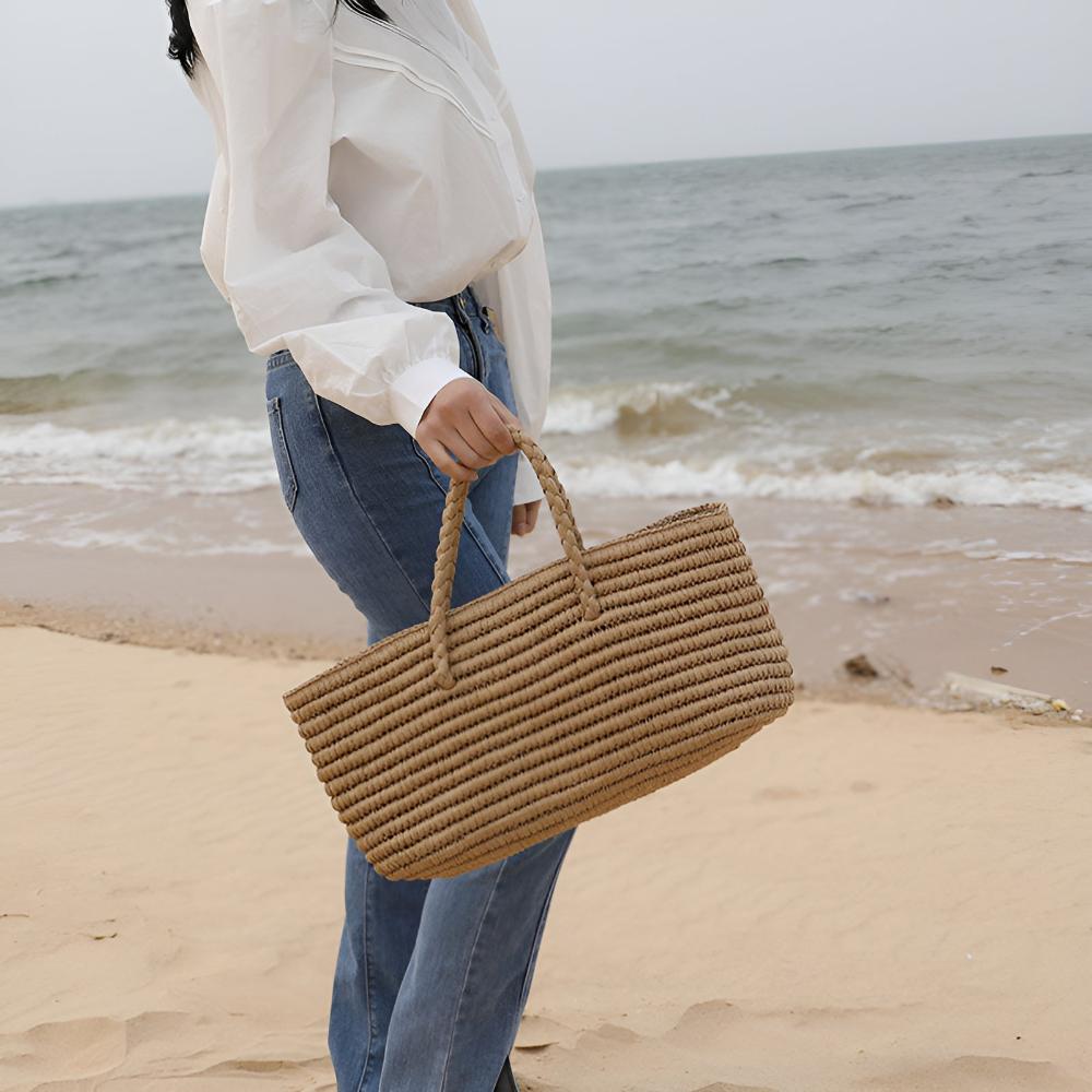 Woven Straw Tote Bag