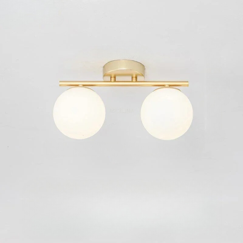 Nordic LED Glass Ceiling Light – Elegant White Sphere for Every Space