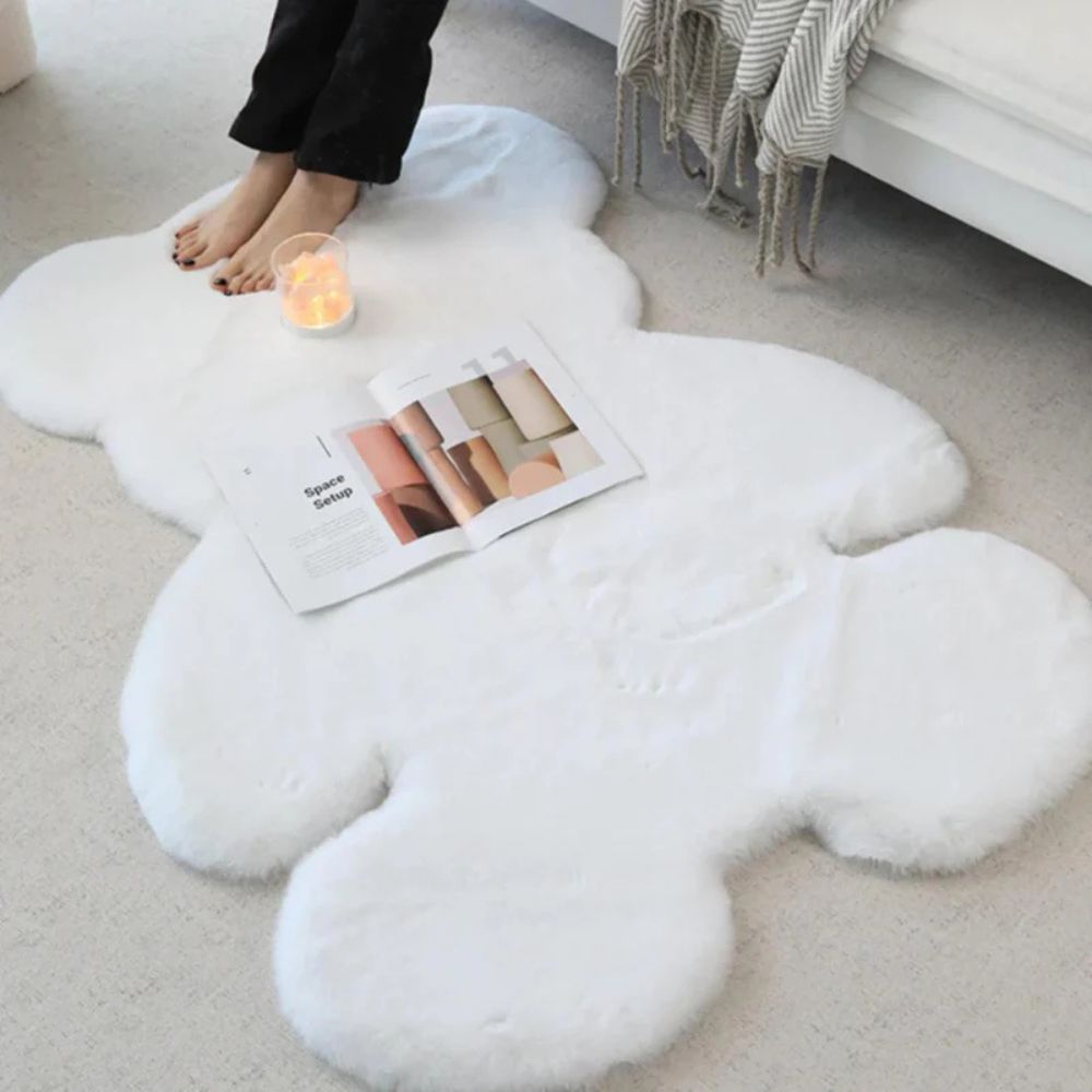 Tapis en peluche ours en peluche