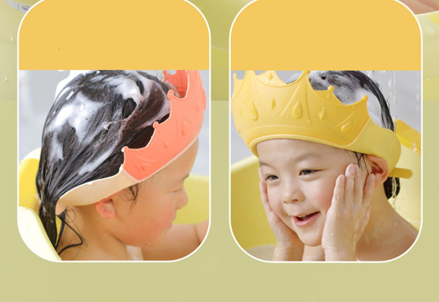 Shampoo Crown Cap™ - Fini les larmes dans le bain - Bonnet de bain pour enfants