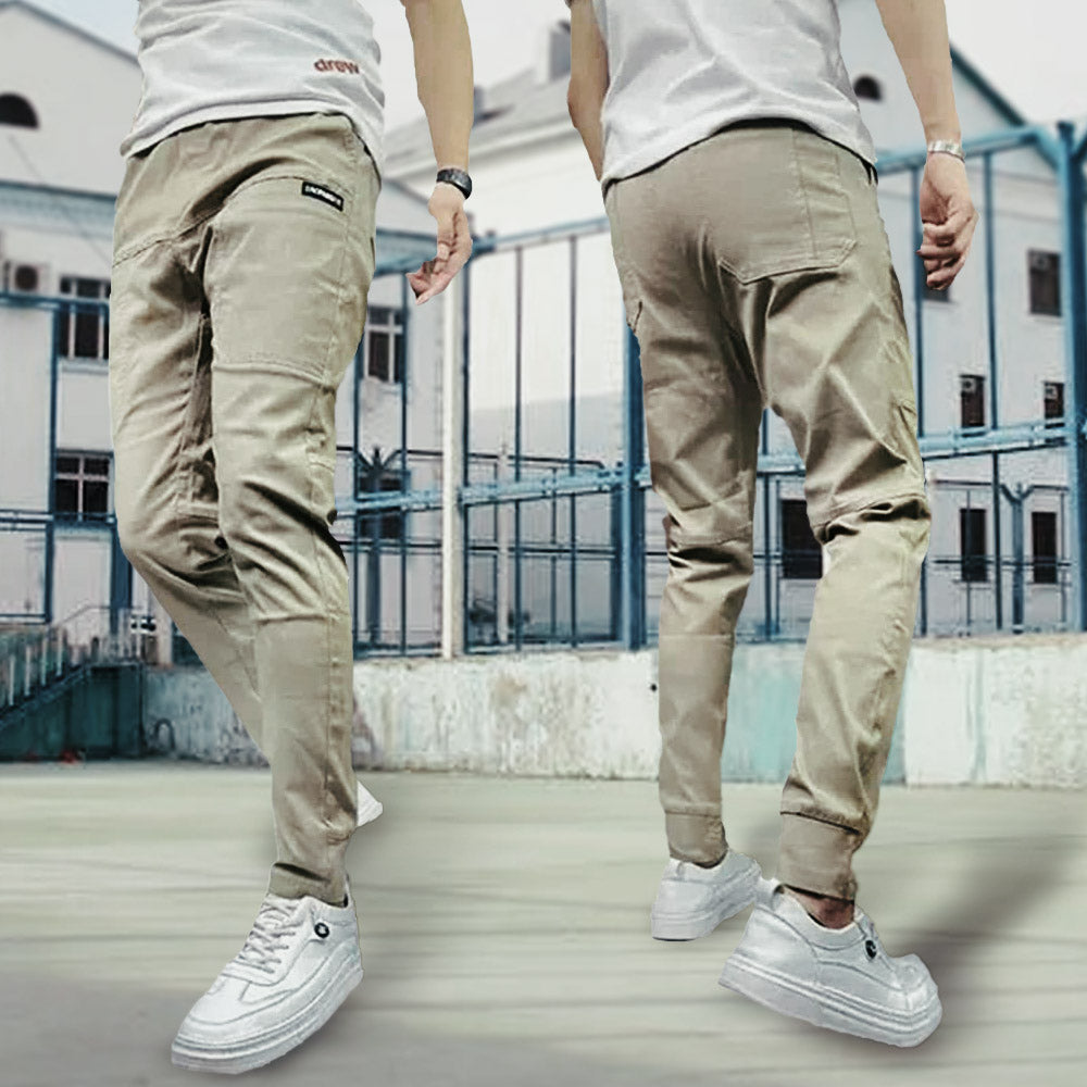 Three Cargo Pants With Stretch