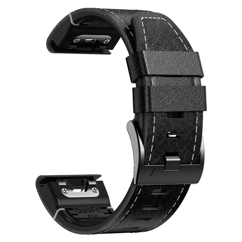 TPU + lærrem for Garmin Fenix 8 7X 6XPro