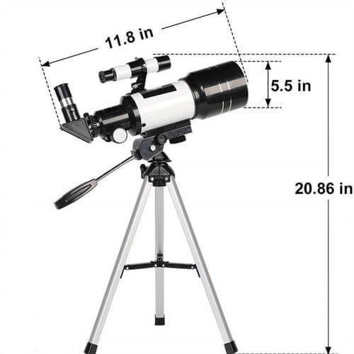 Utforska stjärnorna med lätthet - Professionell teleskop med stativ och 150x zoom för månobservation