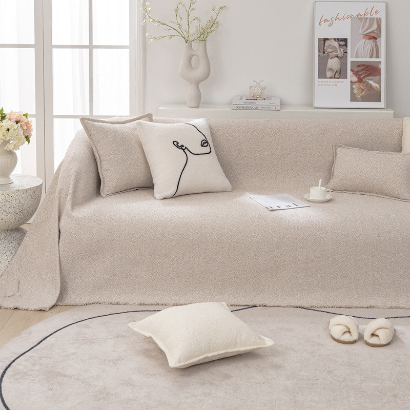 Loop Garn Lin Stoff Sofa/Sofa kasteteppe