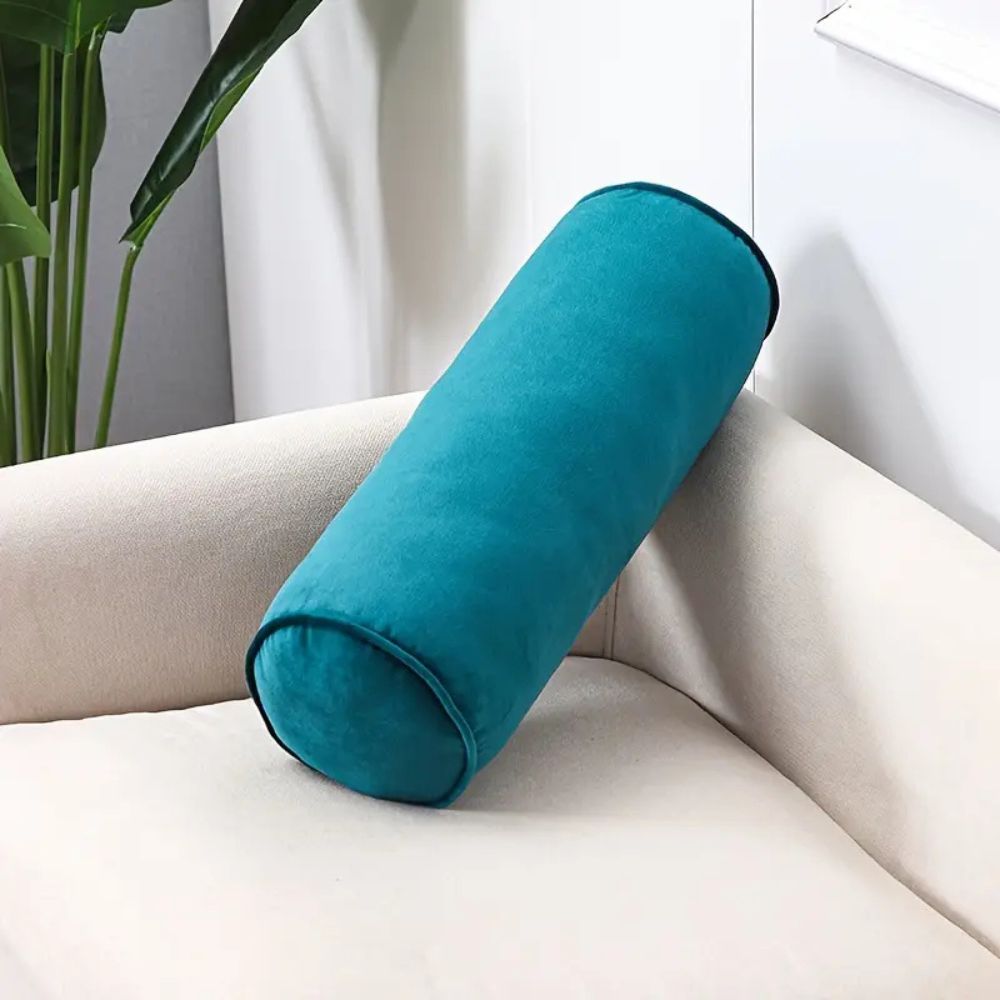 Plush Velvet Bolster Cushion