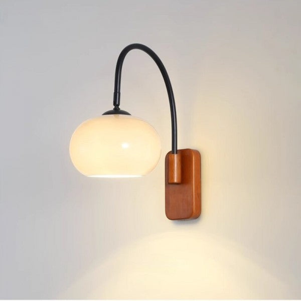 Bauhaus Persimmon roterbar vägglampa i glas