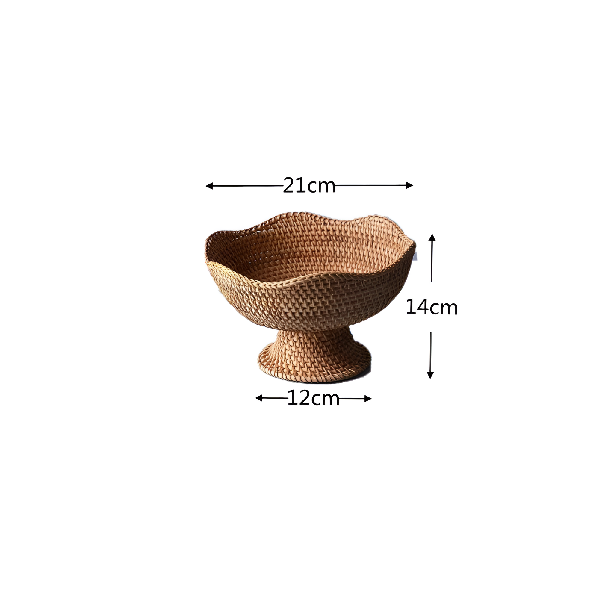 Natürlicher Rattan handgewebter Obstkorb