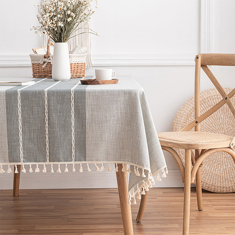 Modern Minimalist Cotton Linen Tablecloth