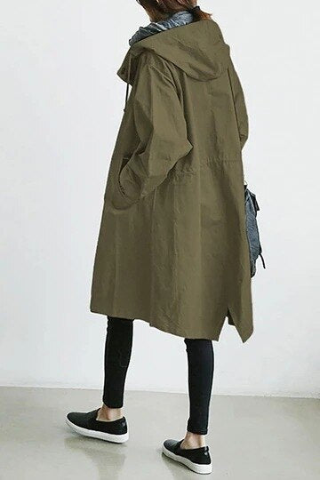 Manteau élégant | Trench long/veste à la mode pour femmes, changement de saison 2024