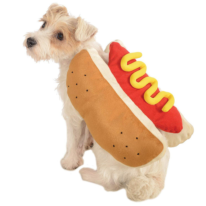 Costume de hot-dog brûlant pour animal de compagnie