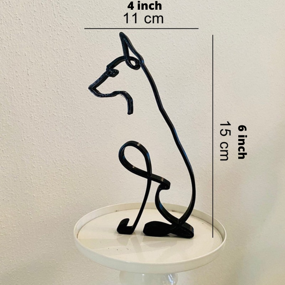 Vrimlo® Iron Dog and Cat Sculptures