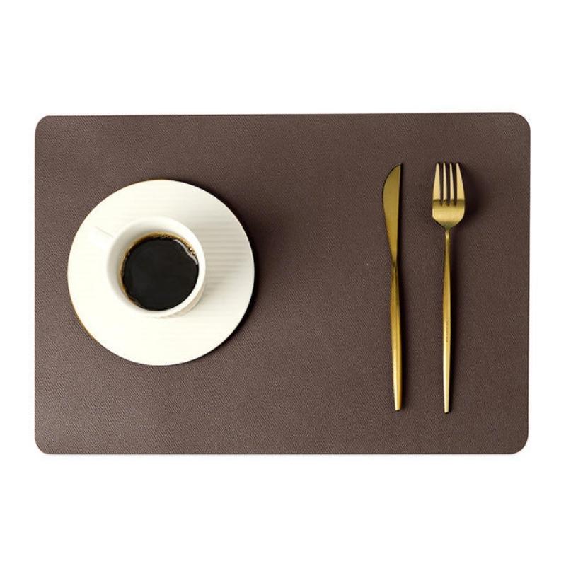 Modern Rectangle Waterproof PU Leather Placemats