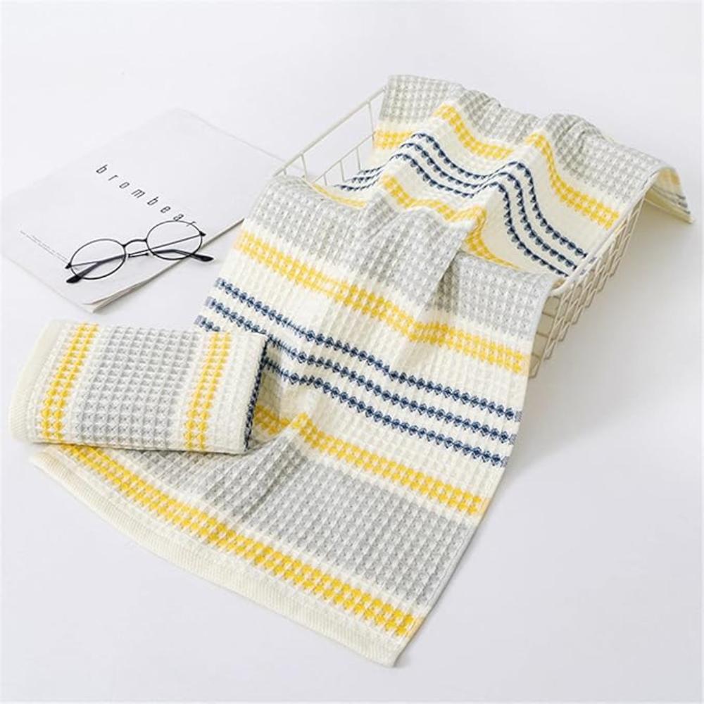 Colourblock Striped Cotton Bath Towel