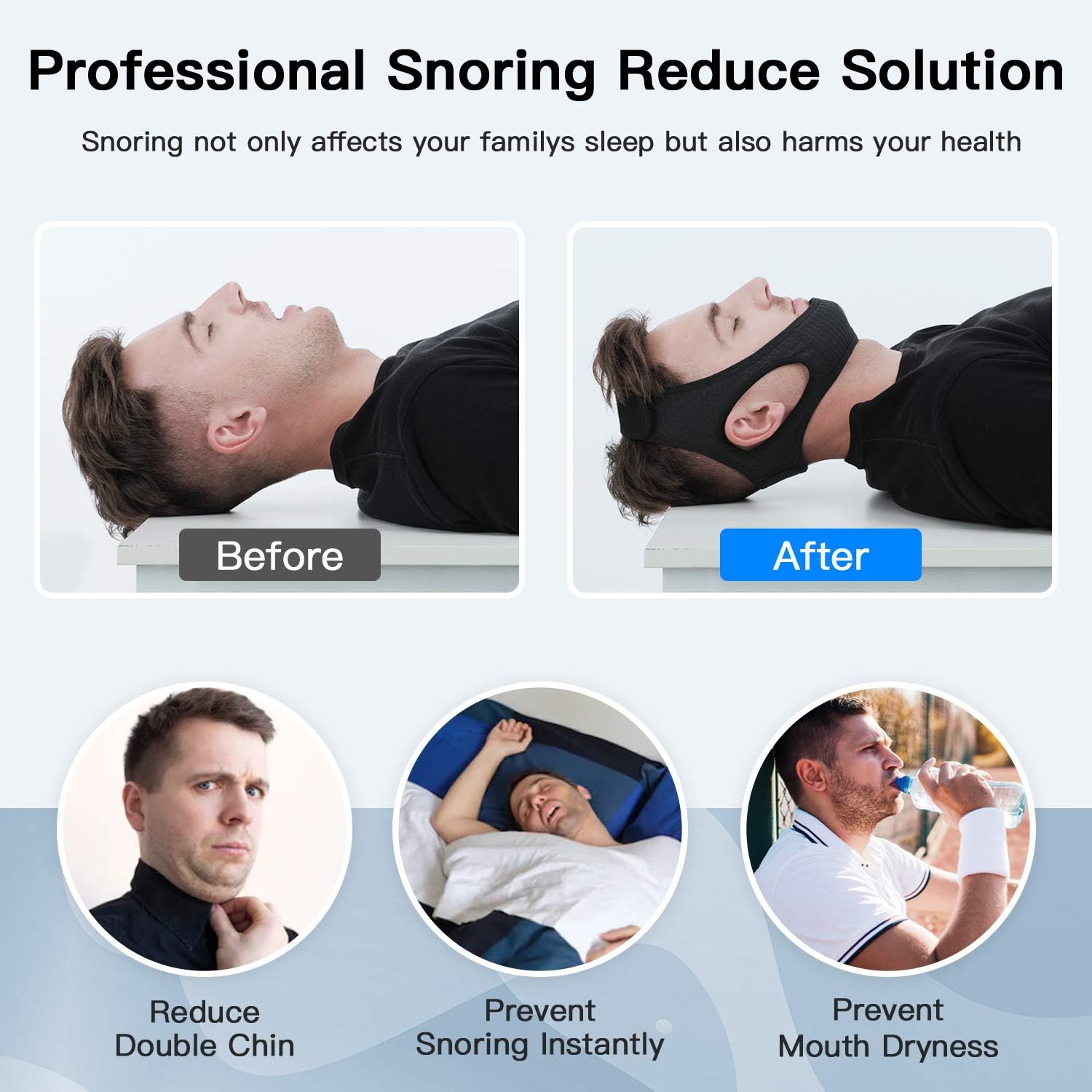 Anti-Schnarch Chin Strap for Sleep Apnea