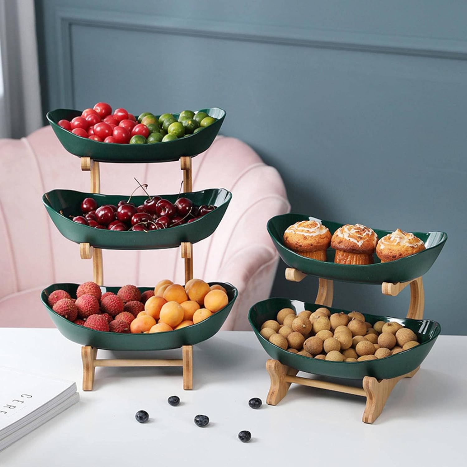 FruitTower - Élégant stand à fruits en métal