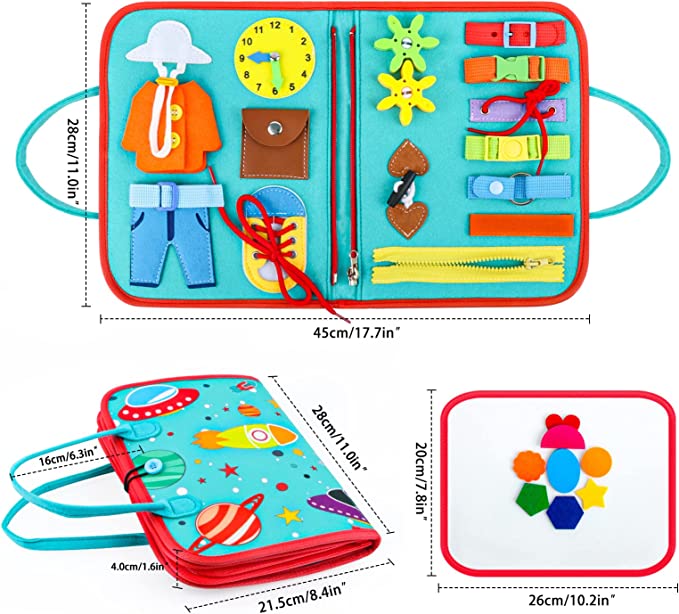 Sensory Book Board™ - Explorer et apprendre - Livre sensoriel Montessori pour l'apprentissage