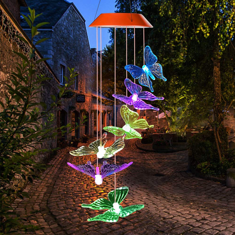 Flutterlights - Lampes solaires décoratives avec des motifs de papillons