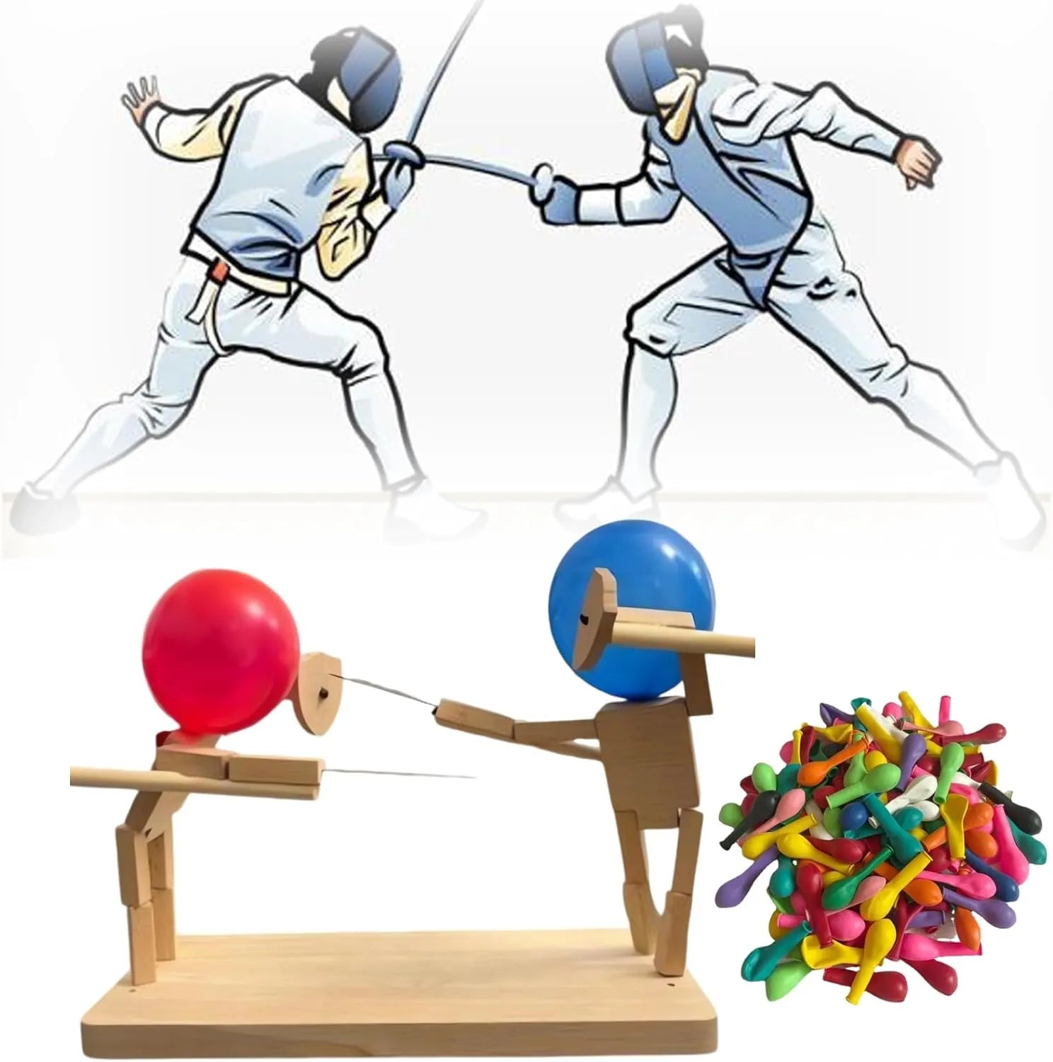 BalloonBrawlers – Handmade Wooden Fighter Puppets