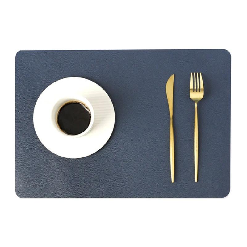 Modern Rectangle Waterproof PU Leather Placemats