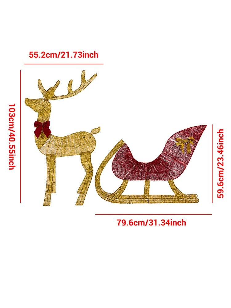 Holiday Glow Reindeer Sleigh Set