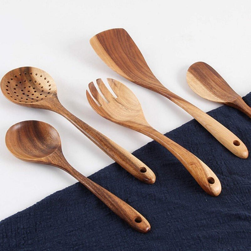 Woodland Teak Kitchen Utensils Collection