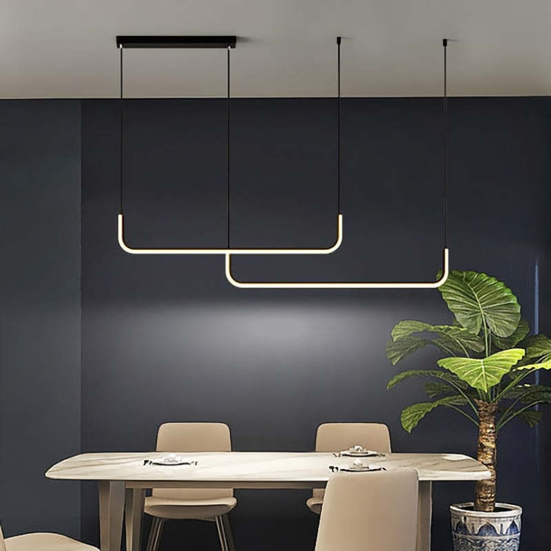 LuxeLight – Elegant Hanging Lamp made of Metal and Silicone