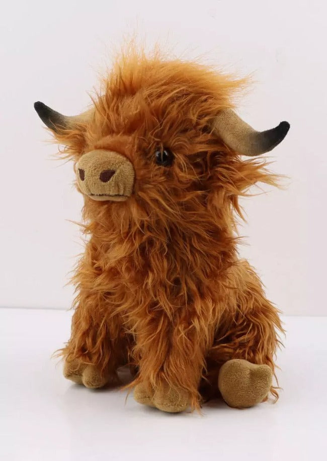 Peluche vache des Highlands écossaises