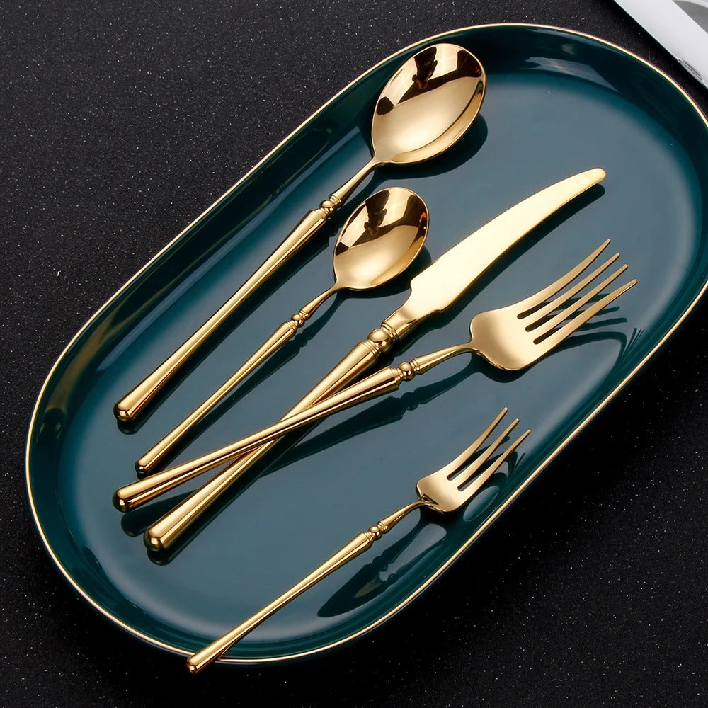 Rome Gold Cutlery Set