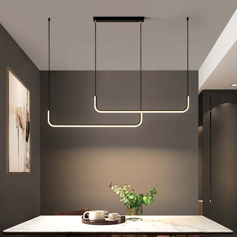 LuxeLight – Lâmpada Suspensa Elegante feita de Metal e Silicone