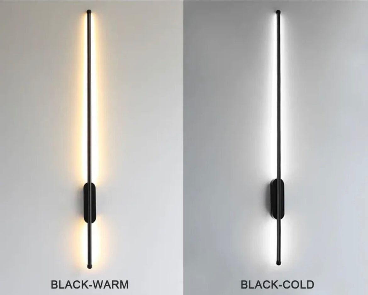 Vrimlo Black Tube Wall Lamp