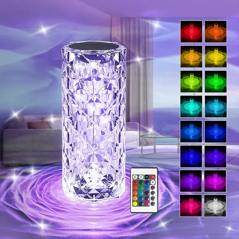 Lámpara de Cristal Táctil Sensible CrystalGlow™