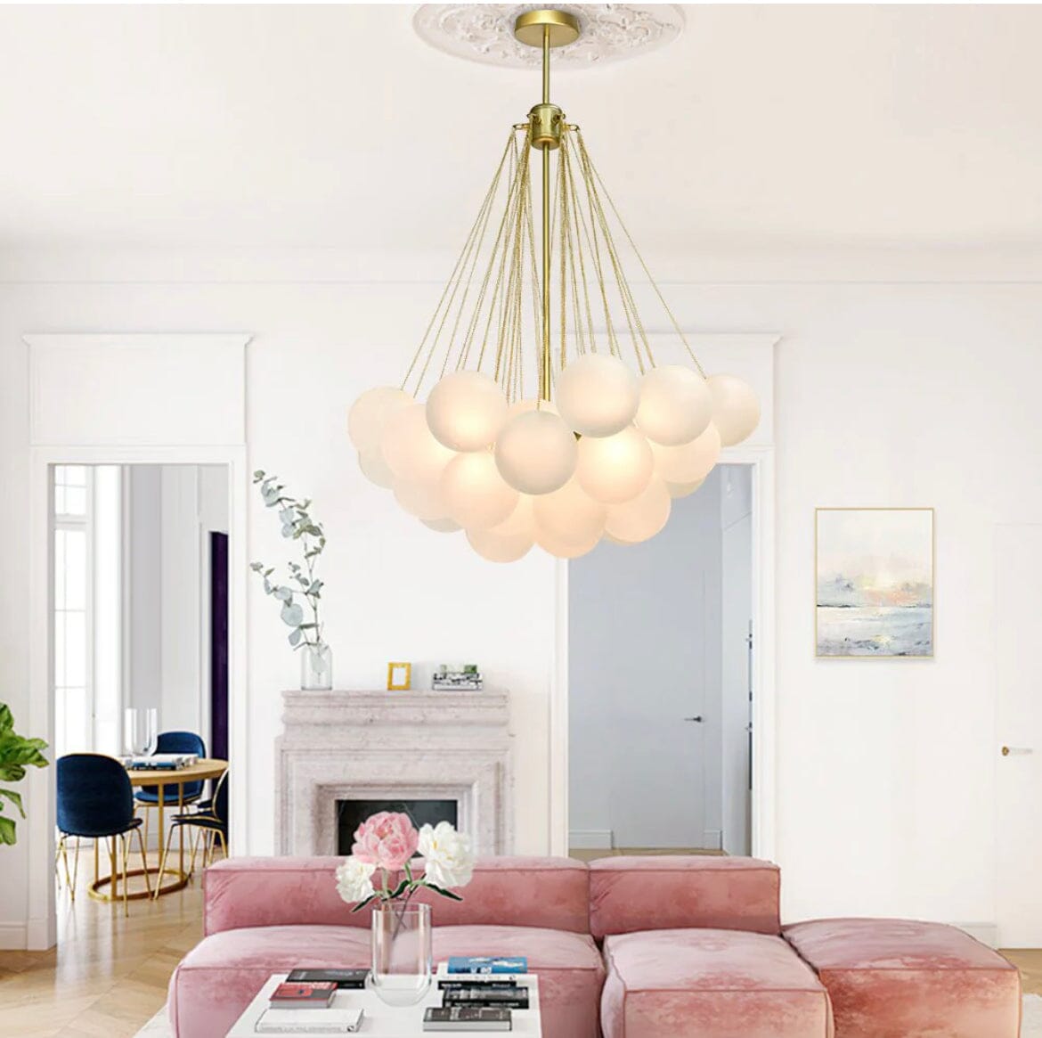 Vrimlo Frosted Ball Chandelier