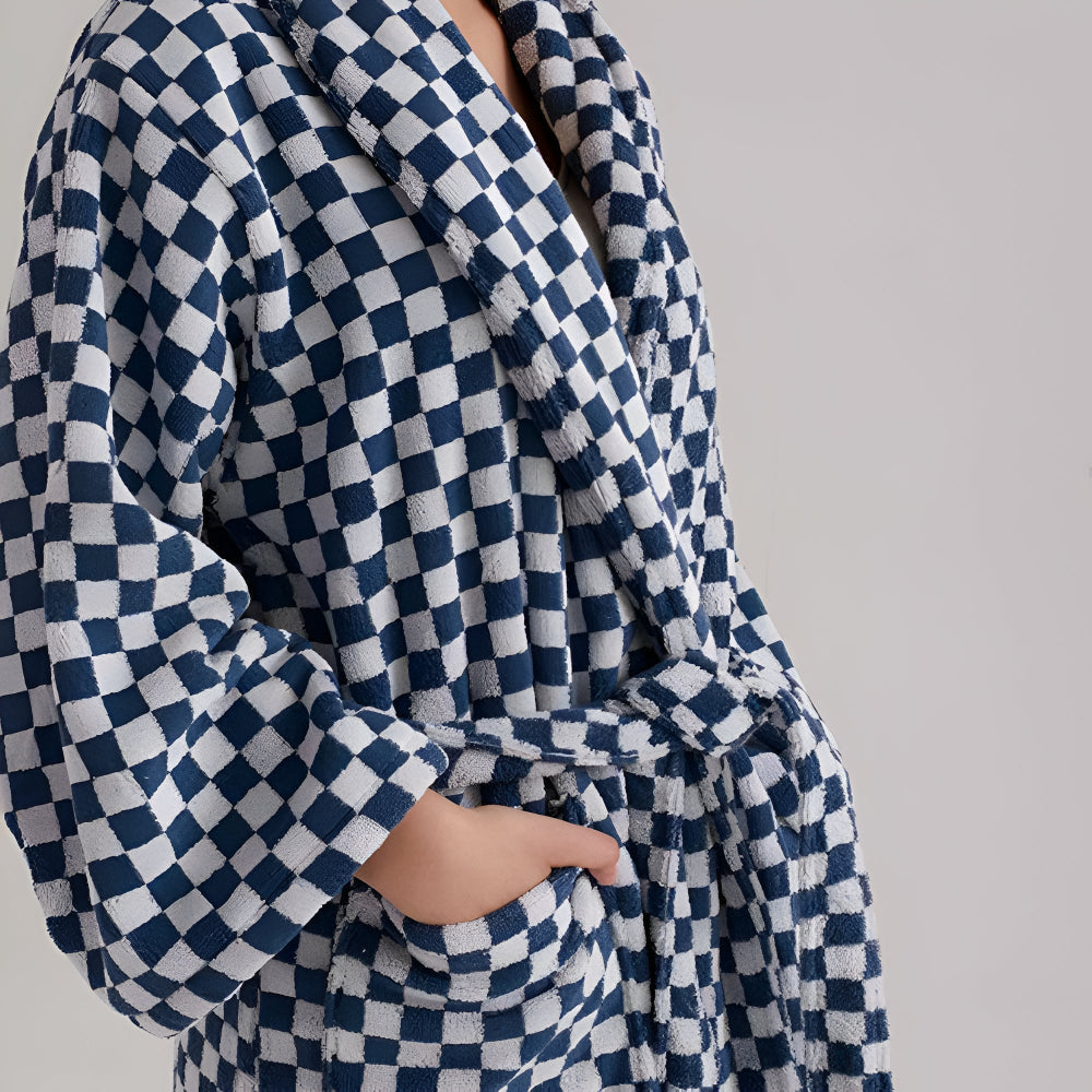 Cloud Weave Checkerboard Badjas