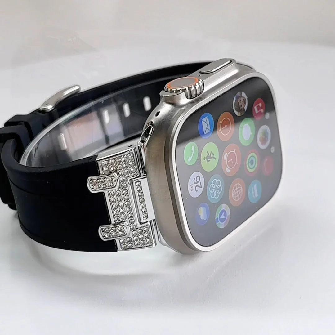 Banda de Diamante de Silicona para Apple Watch