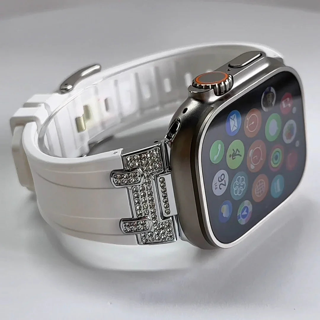 Banda de Diamante de Silicona para Apple Watch