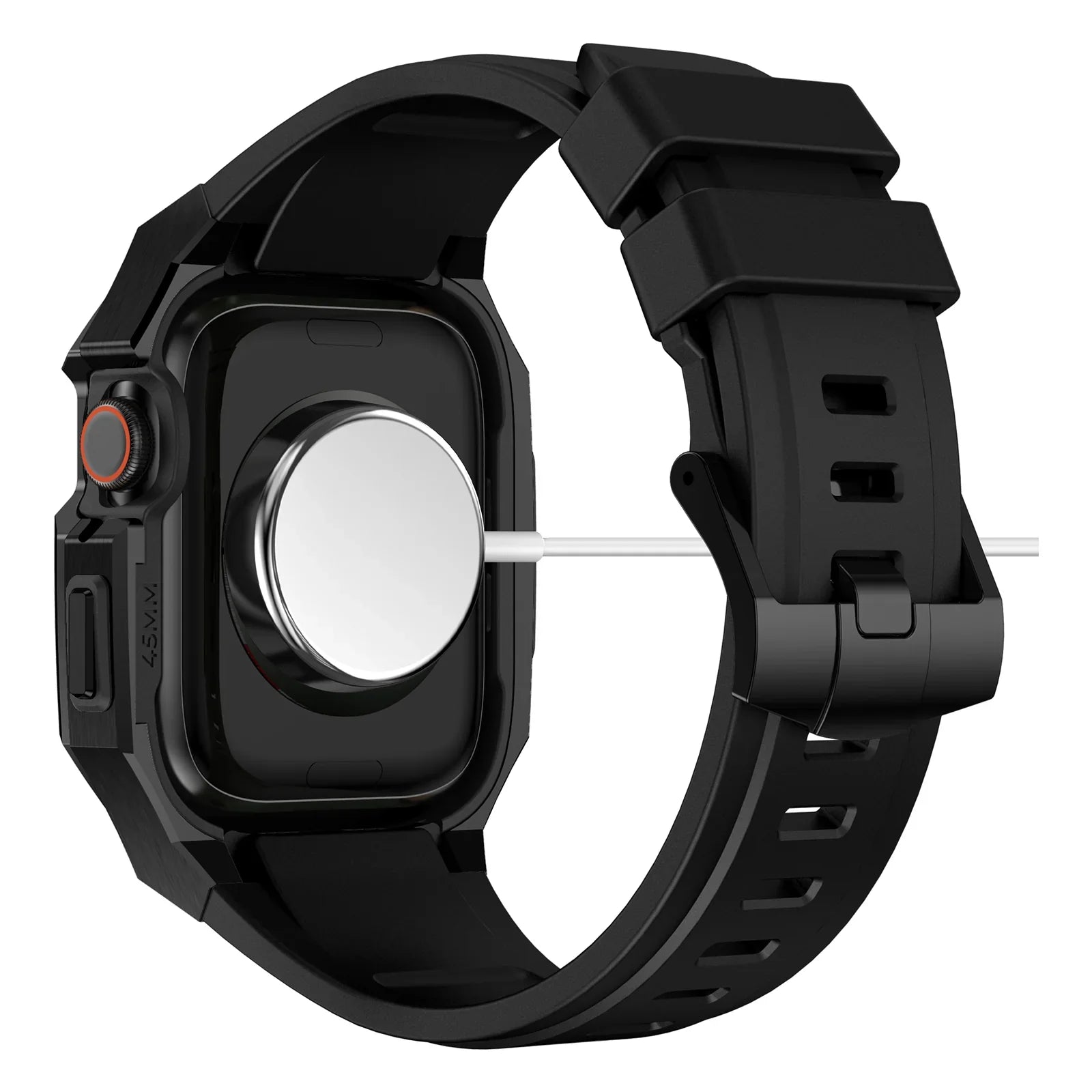 AP9009 Bandă din fluororubber cu carcasă din oțel inoxidabil pentru Apple Watch