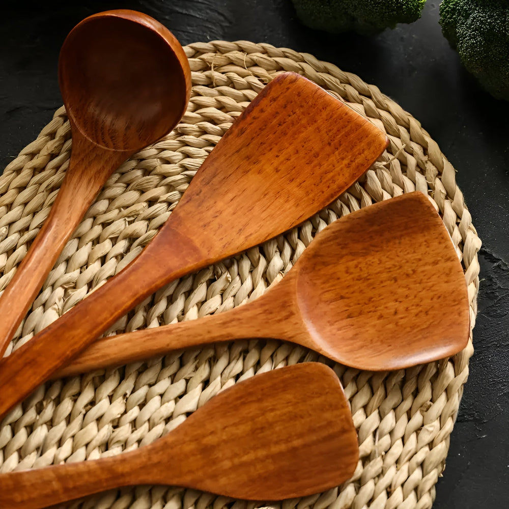 Wooden Kitchen Utensil Set | 4-piece