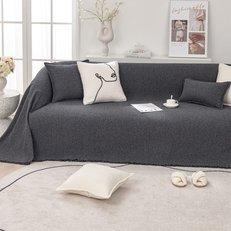 Loop Garn Lin Stoff Sofa/Sofa kasteteppe