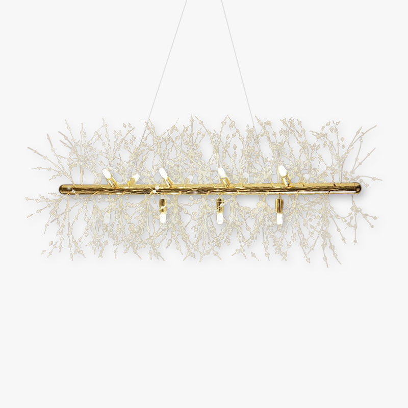 Lâmpadas Pendentes LED Lili Design Metal Branco Dourado Sala de Estar Sala de Jantar