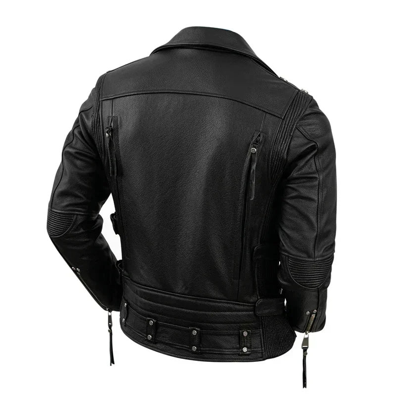 Retro Genuine Leather Jacket A81