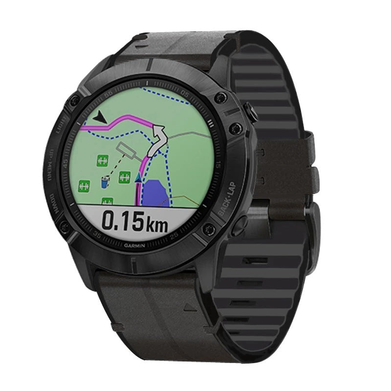 Correa de reloj de cuero de silicona para Garmin Fenix 8 7X 7 5X 5 6