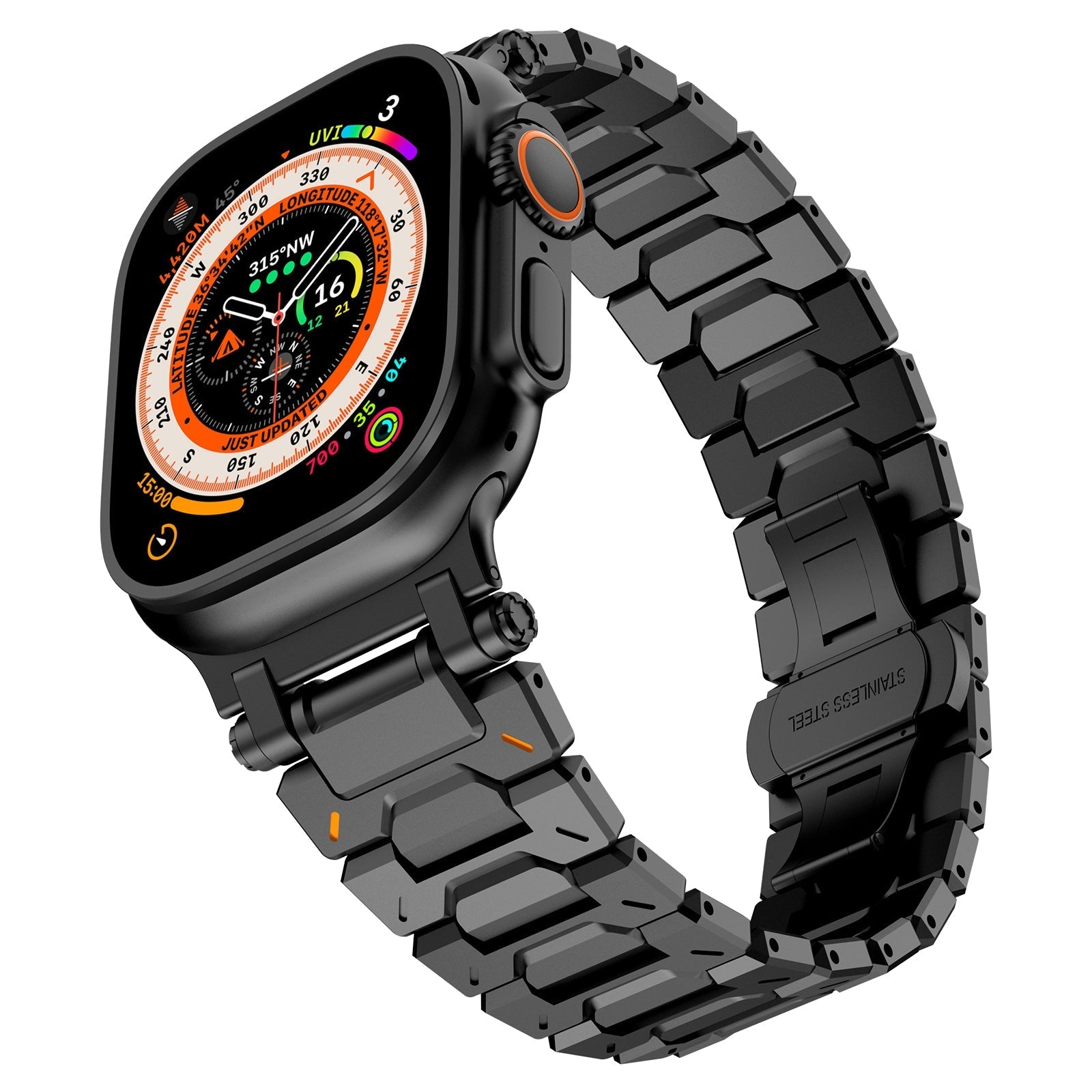 Zegarek Explorer ze stali nierdzewnej do Apple Watch