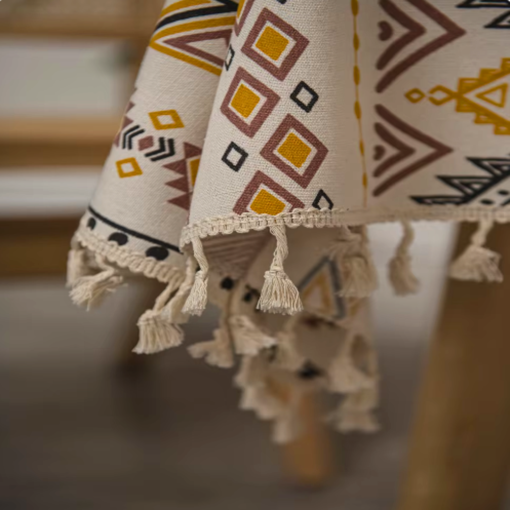 Exquisite Bohemian Tablecloth with Tassels