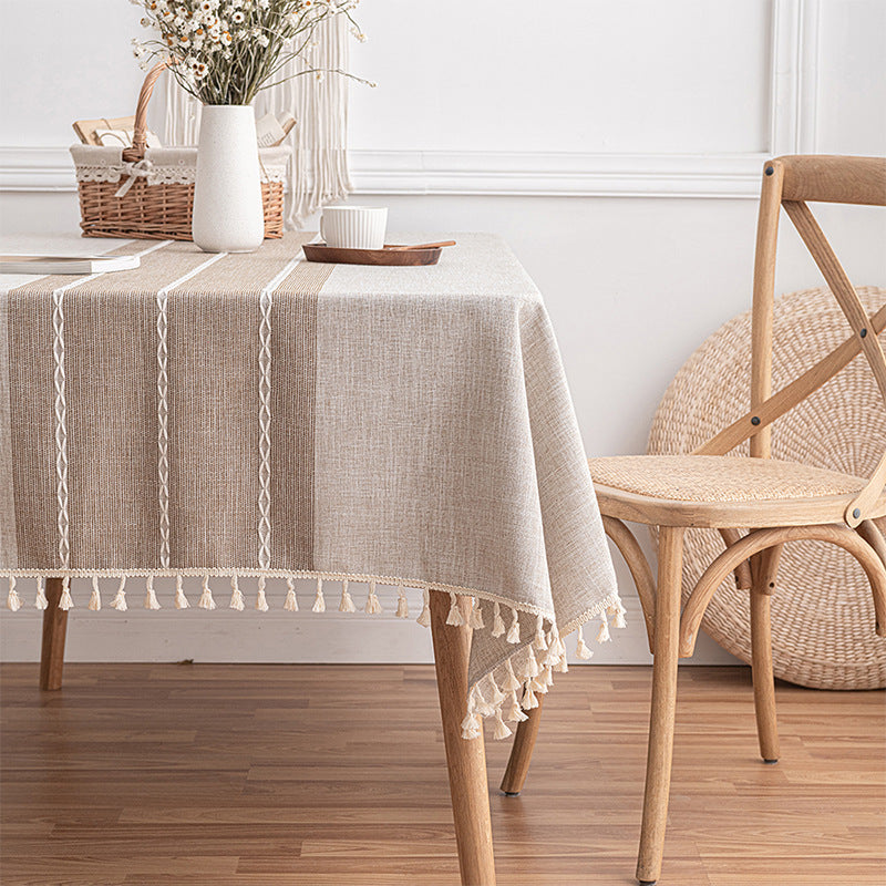 Modern Minimalist Cotton Linen Tablecloth