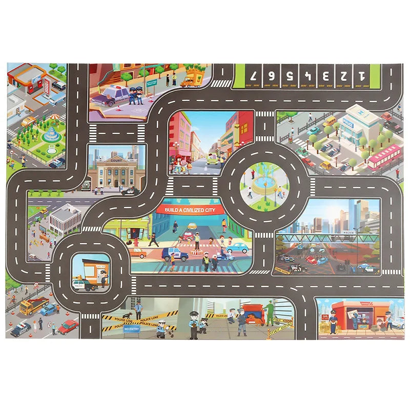 Auto-avontuur - Magic City Playmat™ - Speelmat voor stadsauto's