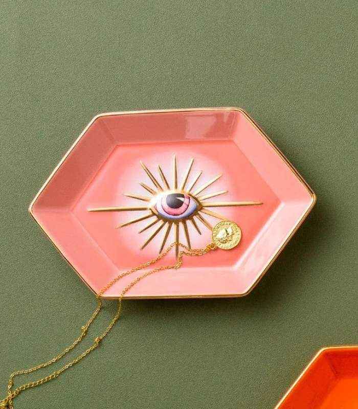 Trinket Dish Eye Jewelry Dish Ceramic 16.6 cm