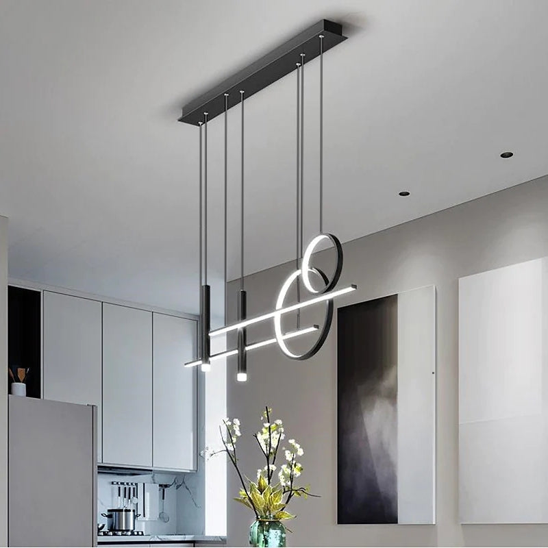 MadinaGlow - Elegante candeeiro de LED em metal preto