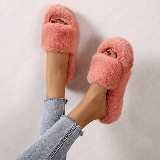 Alicia Faux Fur Slippers