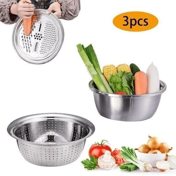 3-in-1 Multifunctional Germany Stainless Steel Basin Set