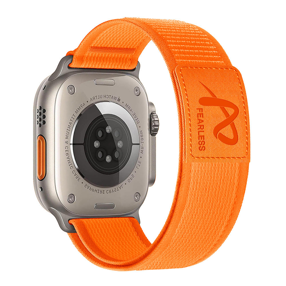 Bőr Címke Trail Loop Nylon Szíj Az Apple Watch-hoz